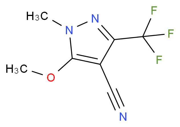 5-Methoxy-1-methyl-3-(trifluoromethyl)-1H-pyrazole-4-carbonitrile_Molecular_structure_CAS_)