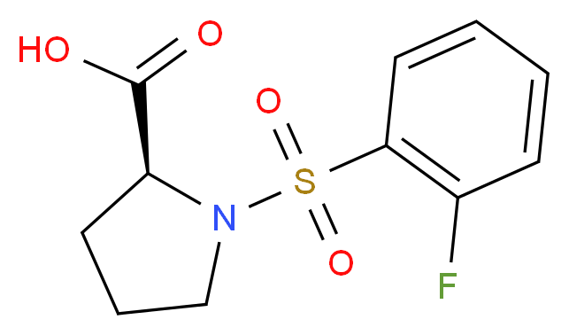(2S)-1-[(2-fluorophenyl)sulfonyl]pyrrolidine-2-carboxylic acid_Molecular_structure_CAS_)
