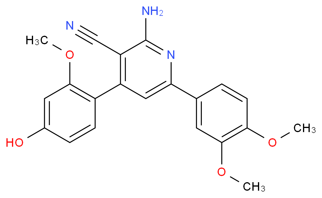 2-amino-6-(3,4-dimethoxyphenyl)-4-(4-hydroxy-2-methoxyphenyl)nicotinonitrile_Molecular_structure_CAS_)