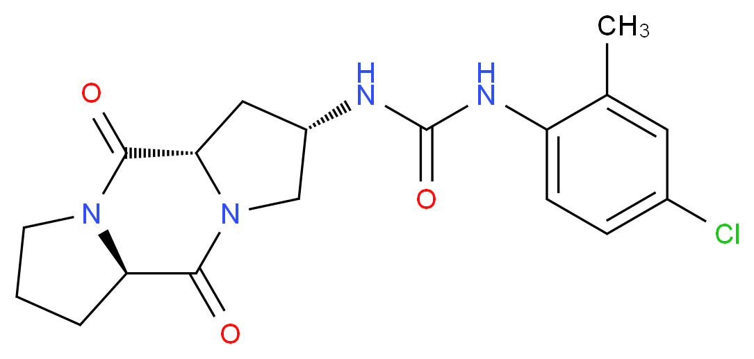 N-(4-chloro-2-methylphenyl)-N'-[(2S,5aR,10aS)-5,10-dioxooctahydro-1H,5H-dipyrrolo[1,2-a:1',2'-d]pyrazin-2-yl]urea_Molecular_structure_CAS_)