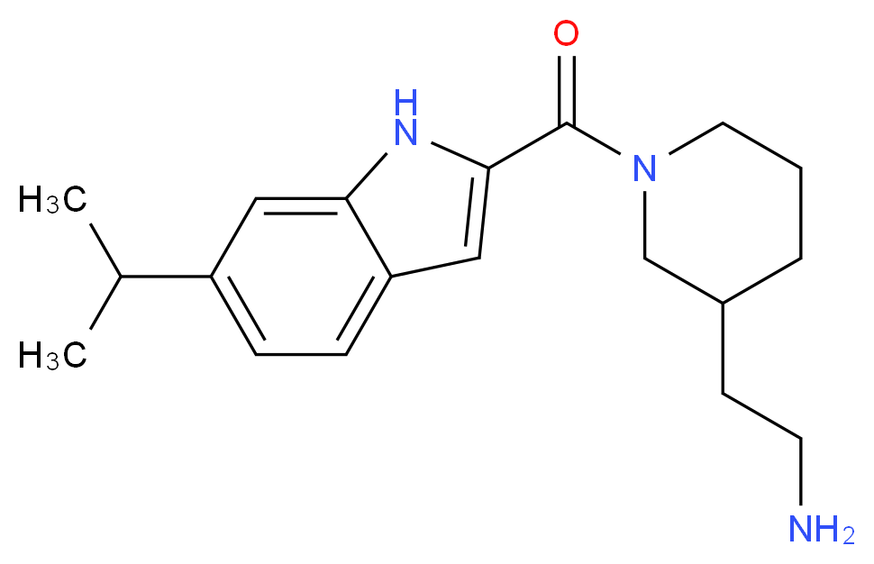 (2-{1-[(6-isopropyl-1H-indol-2-yl)carbonyl]piperidin-3-yl}ethyl)amine_Molecular_structure_CAS_)