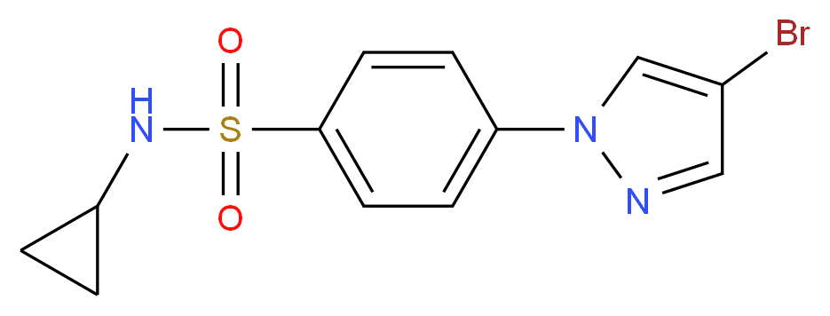 4-(4-Bromo-1H-pyrazol-1-yl)-N-cyclopropylbenzenesulfonamide_Molecular_structure_CAS_1199773-34-6)