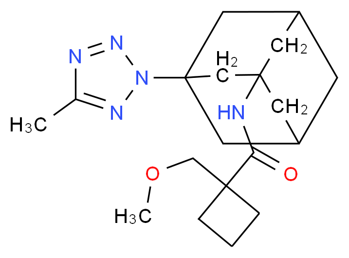 1-(methoxymethyl)-N-[3-(5-methyl-2H-tetrazol-2-yl)-1-adamantyl]cyclobutanecarboxamide_Molecular_structure_CAS_)