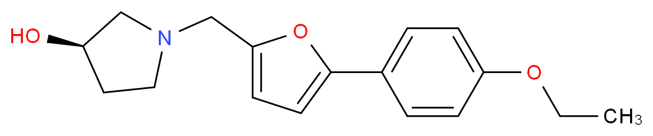 (3R)-1-{[5-(4-ethoxyphenyl)-2-furyl]methyl}pyrrolidin-3-ol_Molecular_structure_CAS_)