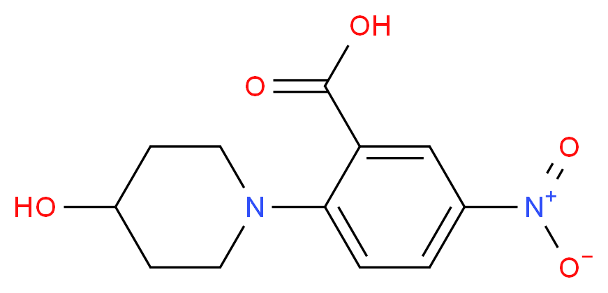5-Nitro-2-(piperidin-4-ol-1-yl)benzoic acid_Molecular_structure_CAS_)