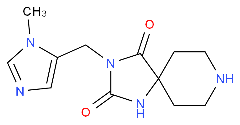 3-[(1-methyl-1H-imidazol-5-yl)methyl]-1,3,8-triazaspiro[4.5]decane-2,4-dione_Molecular_structure_CAS_)