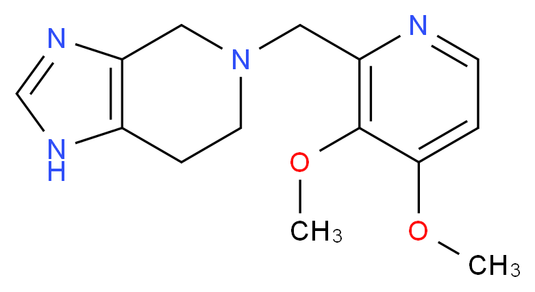 5-[(3,4-dimethoxypyridin-2-yl)methyl]-4,5,6,7-tetrahydro-1H-imidazo[4,5-c]pyridine_Molecular_structure_CAS_)