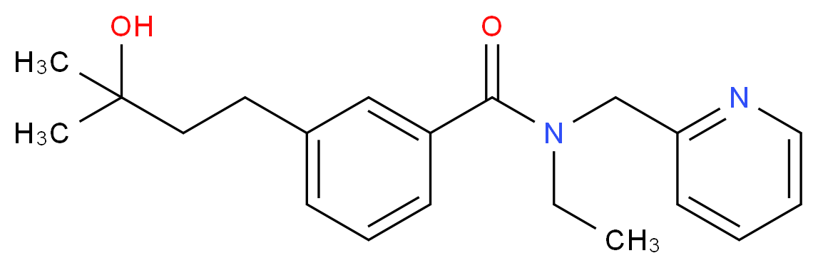N-ethyl-3-(3-hydroxy-3-methylbutyl)-N-(2-pyridinylmethyl)benzamide_Molecular_structure_CAS_)