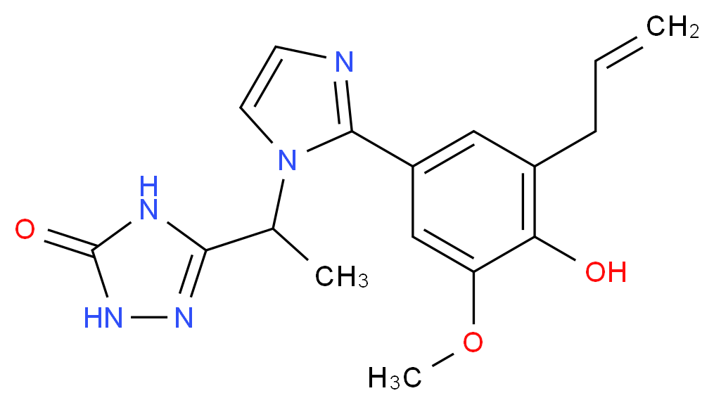 5-{1-[2-(3-allyl-4-hydroxy-5-methoxyphenyl)-1H-imidazol-1-yl]ethyl}-2,4-dihydro-3H-1,2,4-triazol-3-one_Molecular_structure_CAS_)