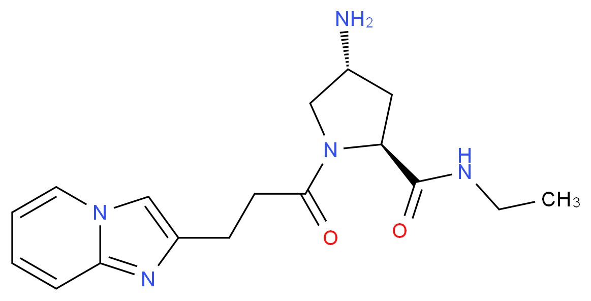 (2S,4R)-4-amino-N-ethyl-1-(3-imidazo[1,2-a]pyridin-2-ylpropanoyl)pyrrolidine-2-carboxamide_Molecular_structure_CAS_)