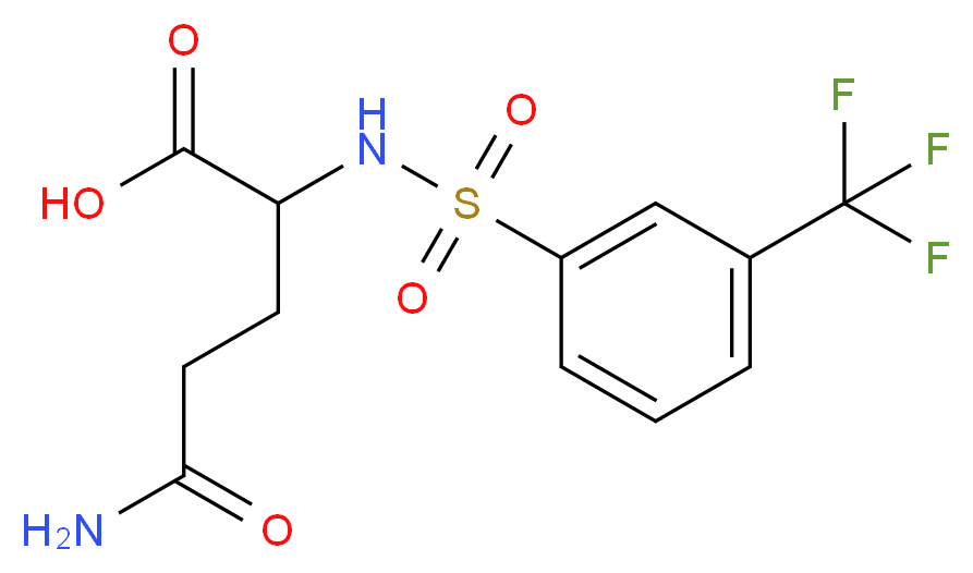 5-amino-5-oxo-2-({[3-(trifluoromethyl)phenyl]sulfonyl}amino)pentanoic acid_Molecular_structure_CAS_)