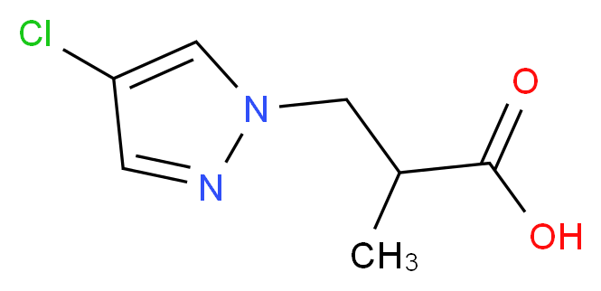 3-(4-Chloro-pyrazol-1-yl)-2-methyl-propionic acid_Molecular_structure_CAS_957301-84-7)