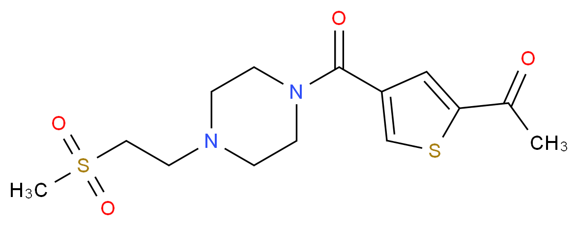 1-[4-({4-[2-(methylsulfonyl)ethyl]piperazin-1-yl}carbonyl)-2-thienyl]ethanone_Molecular_structure_CAS_)