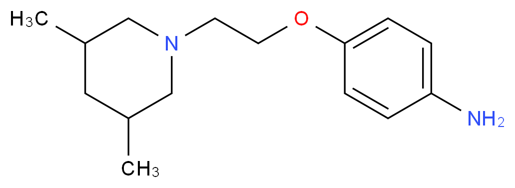 4-[2-(3,5-Dimethyl-piperidin-1-yl)-ethoxy]-phenylamine_Molecular_structure_CAS_)