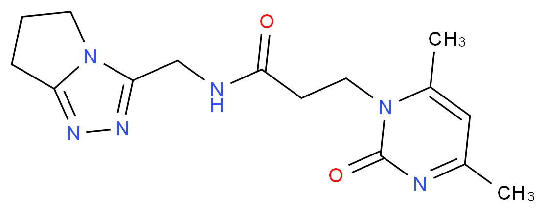 N-(6,7-dihydro-5H-pyrrolo[2,1-c][1,2,4]triazol-3-ylmethyl)-3-(4,6-dimethyl-2-oxopyrimidin-1(2H)-yl)propanamide_Molecular_structure_CAS_)