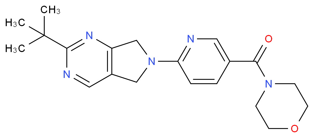 2-tert-butyl-6-[5-(morpholin-4-ylcarbonyl)pyridin-2-yl]-6,7-dihydro-5H-pyrrolo[3,4-d]pyrimidine_Molecular_structure_CAS_)