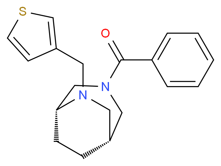 (1R*,5R*)-3-benzoyl-6-(3-thienylmethyl)-3,6-diazabicyclo[3.2.2]nonane_Molecular_structure_CAS_)