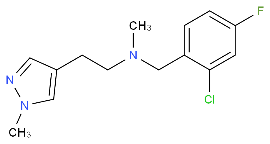 (2-chloro-4-fluorobenzyl)methyl[2-(1-methyl-1H-pyrazol-4-yl)ethyl]amine_Molecular_structure_CAS_)