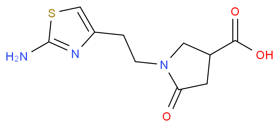 1-[2-(2-amino-1,3-thiazol-4-yl)ethyl]-5-oxopyrrolidine-3-carboxylic acid_Molecular_structure_CAS_)