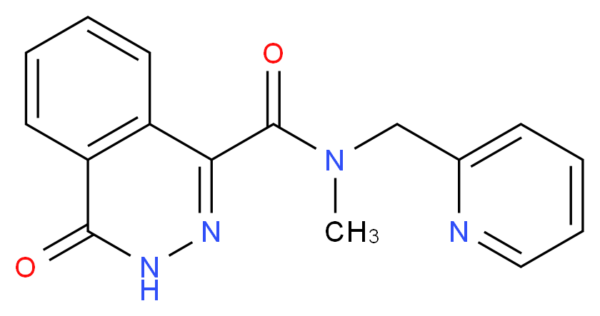 N-methyl-4-oxo-N-(2-pyridinylmethyl)-3,4-dihydro-1-phthalazinecarboxamide_Molecular_structure_CAS_)