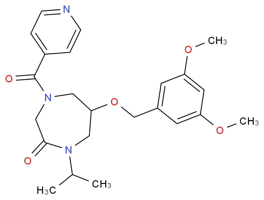 6-[(3,5-dimethoxybenzyl)oxy]-4-isonicotinoyl-1-isopropyl-1,4-diazepan-2-one_Molecular_structure_CAS_)