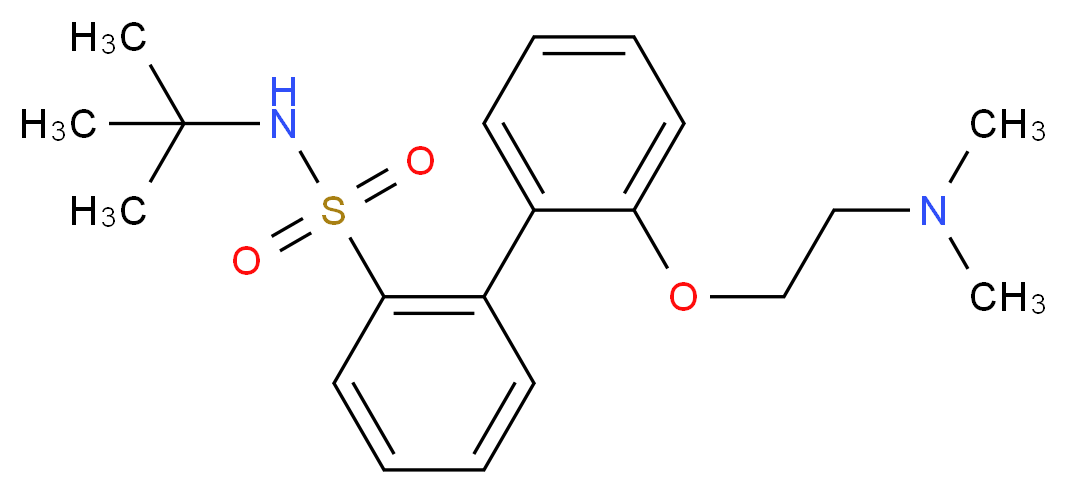 N-(tert-butyl)-2'-[2-(dimethylamino)ethoxy]biphenyl-2-sulfonamide_Molecular_structure_CAS_)