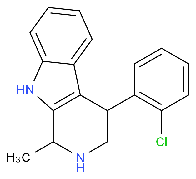 4-(2-chlorophenyl)-1-methyl-2,3,4,9-tetrahydro-1H-beta-carboline_Molecular_structure_CAS_)