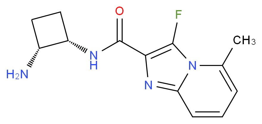 N-[(1S*,2R*)-2-aminocyclobutyl]-3-fluoro-5-methylimidazo[1,2-a]pyridine-2-carboxamide_Molecular_structure_CAS_)