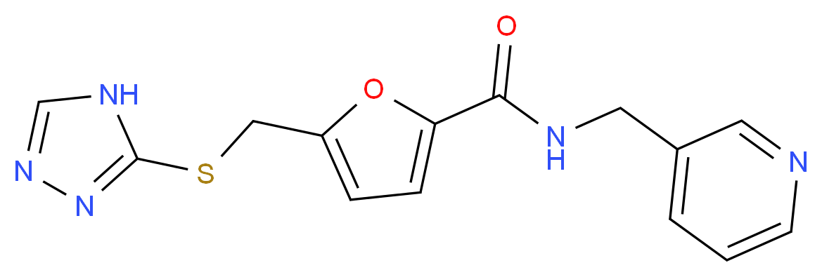 N-(pyridin-3-ylmethyl)-5-[(4H-1,2,4-triazol-3-ylthio)methyl]-2-furamide_Molecular_structure_CAS_)