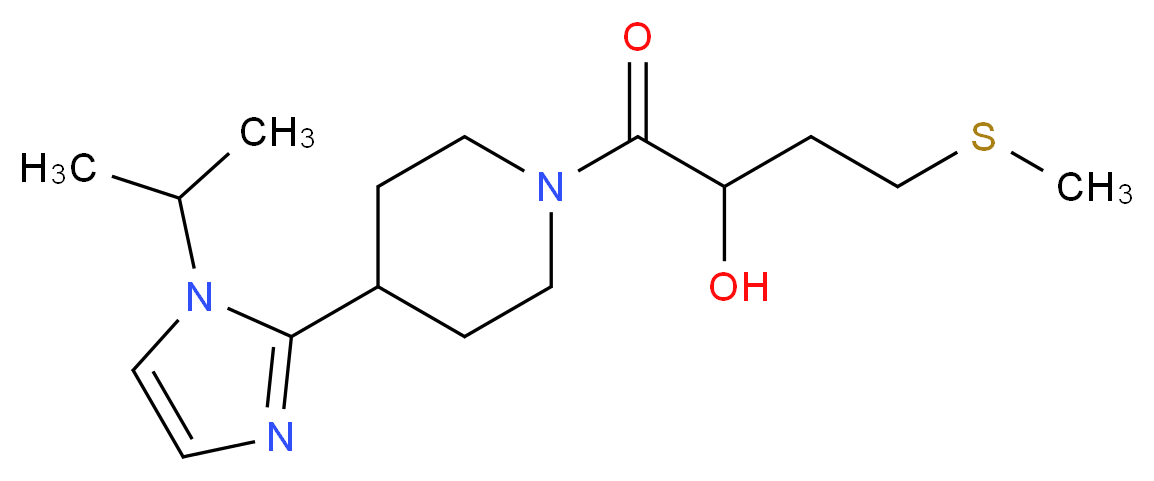 1-[4-(1-isopropyl-1H-imidazol-2-yl)piperidin-1-yl]-4-(methylthio)-1-oxobutan-2-ol_Molecular_structure_CAS_)