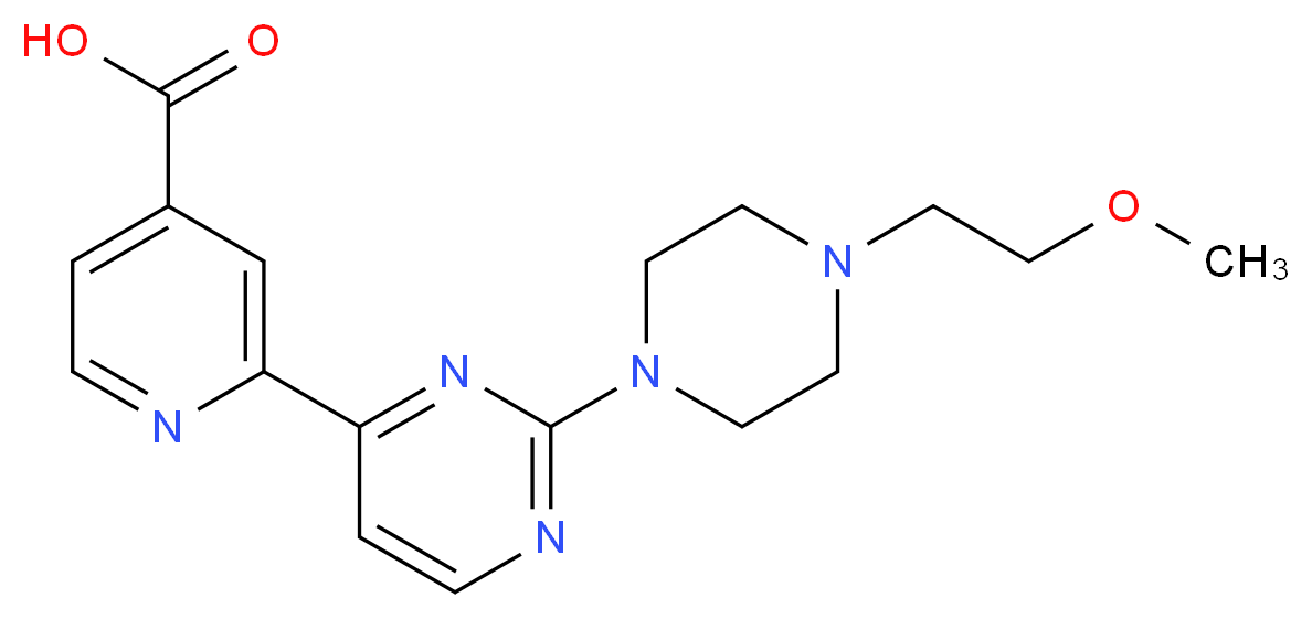 2-{2-[4-(2-methoxyethyl)piperazin-1-yl]pyrimidin-4-yl}isonicotinic acid_Molecular_structure_CAS_)