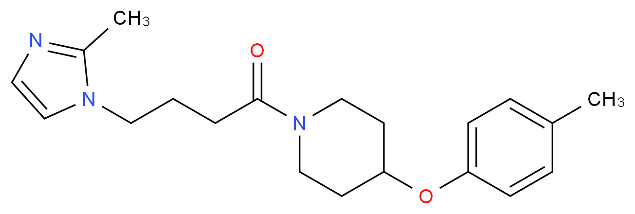 1-[4-(2-methyl-1H-imidazol-1-yl)butanoyl]-4-(4-methylphenoxy)piperidine_Molecular_structure_CAS_)