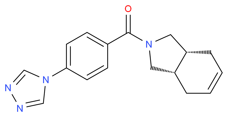 (3aR*,7aS*)-2-[4-(4H-1,2,4-triazol-4-yl)benzoyl]-2,3,3a,4,7,7a-hexahydro-1H-isoindole_Molecular_structure_CAS_)