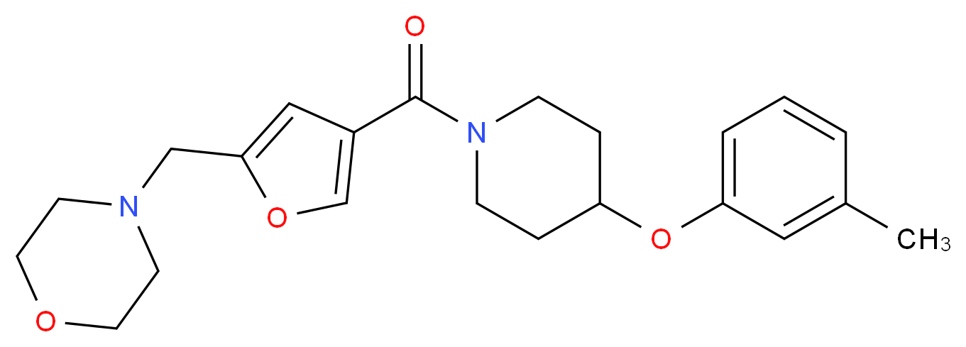 4-[(4-{[4-(3-methylphenoxy)-1-piperidinyl]carbonyl}-2-furyl)methyl]morpholine_Molecular_structure_CAS_)