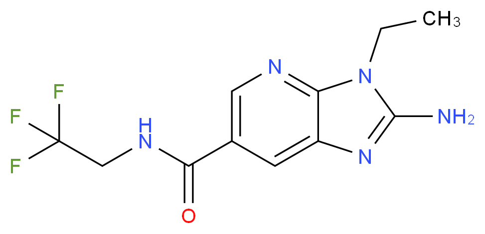 2-amino-3-ethyl-N-(2,2,2-trifluoroethyl)-3H-imidazo[4,5-b]pyridine-6-carboxamide_Molecular_structure_CAS_)
