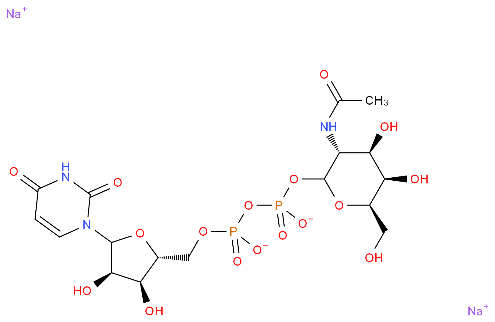 Uridine 5′-diphospho-N-acetylgalactosamine disodium salt_Molecular_structure_CAS_108320-87-2)
