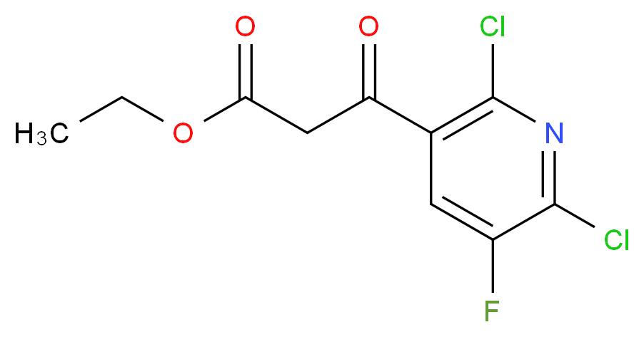 3-(2,6-Dichloro-5-fluoropyridin-3-yl)-3-oxopropanoic Acid Ethyl Ester_Molecular_structure_CAS_96568-04-6)