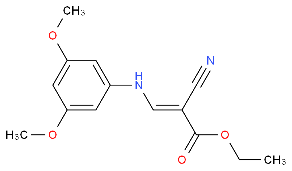 ethyl (2E)-2-cyano-3-[(3,5-dimethoxyphenyl)amino]prop-2-enoate_Molecular_structure_CAS_)