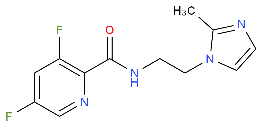 3,5-difluoro-N-[2-(2-methyl-1H-imidazol-1-yl)ethyl]-2-pyridinecarboxamide_Molecular_structure_CAS_)