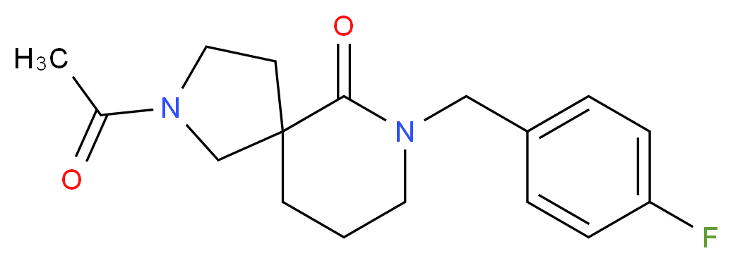 2-acetyl-7-(4-fluorobenzyl)-2,7-diazaspiro[4.5]decan-6-one_Molecular_structure_CAS_)
