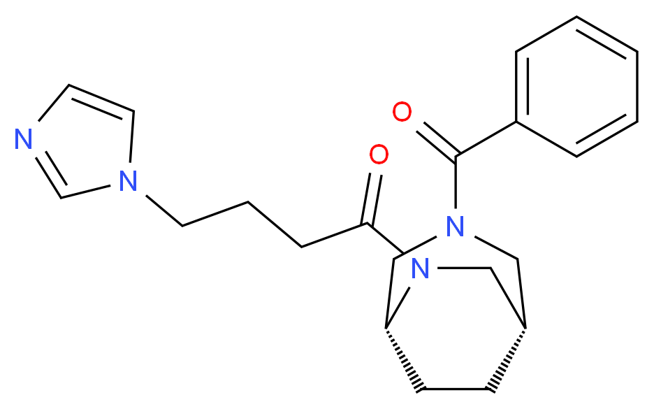 (1S*,5R*)-3-benzoyl-6-[4-(1H-imidazol-1-yl)butanoyl]-3,6-diazabicyclo[3.2.2]nonane_Molecular_structure_CAS_)