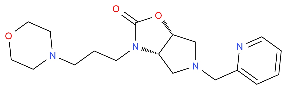 (3aS*,6aR*)-3-(3-morpholin-4-ylpropyl)-5-(pyridin-2-ylmethyl)hexahydro-2H-pyrrolo[3,4-d][1,3]oxazol-2-one_Molecular_structure_CAS_)