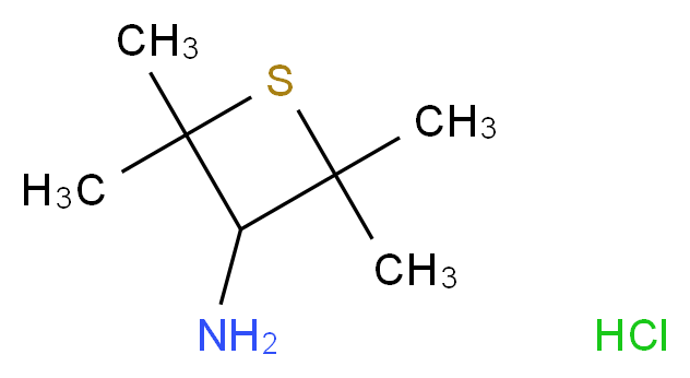 3-Amino-2,2,4,4-tetramethylthietane hydrochloride_Molecular_structure_CAS_80875-05-4)
