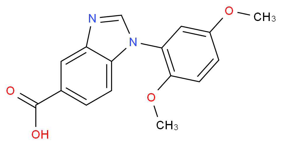 1-(2,5-Dimethoxyphenyl)-1H-benzimidazole-5-carboxylic acid_Molecular_structure_CAS_)