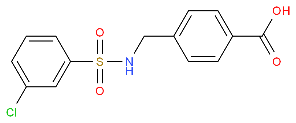 4-(3-Chlorophenylsulfonylaminomethyl)benzoic acid_Molecular_structure_CAS_690645-98-8)