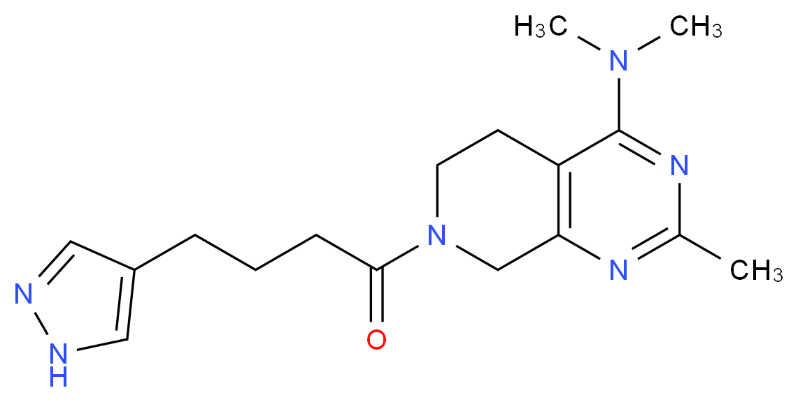 N,N,2-trimethyl-7-[4-(1H-pyrazol-4-yl)butanoyl]-5,6,7,8-tetrahydropyrido[3,4-d]pyrimidin-4-amine_Molecular_structure_CAS_)