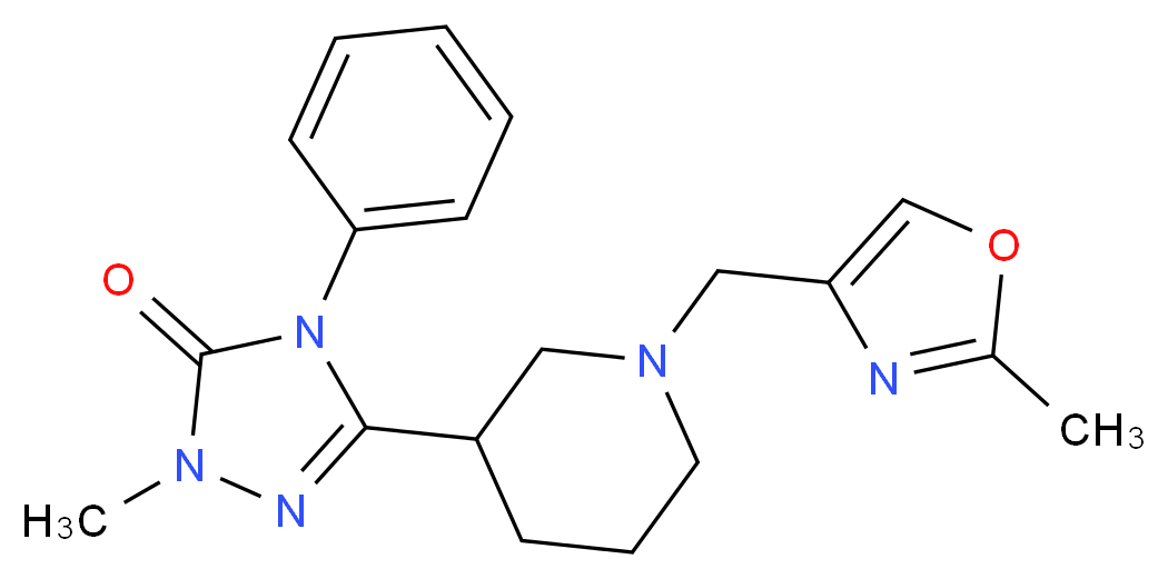 2-methyl-5-{1-[(2-methyl-1,3-oxazol-4-yl)methyl]piperidin-3-yl}-4-phenyl-2,4-dihydro-3H-1,2,4-triazol-3-one_Molecular_structure_CAS_)