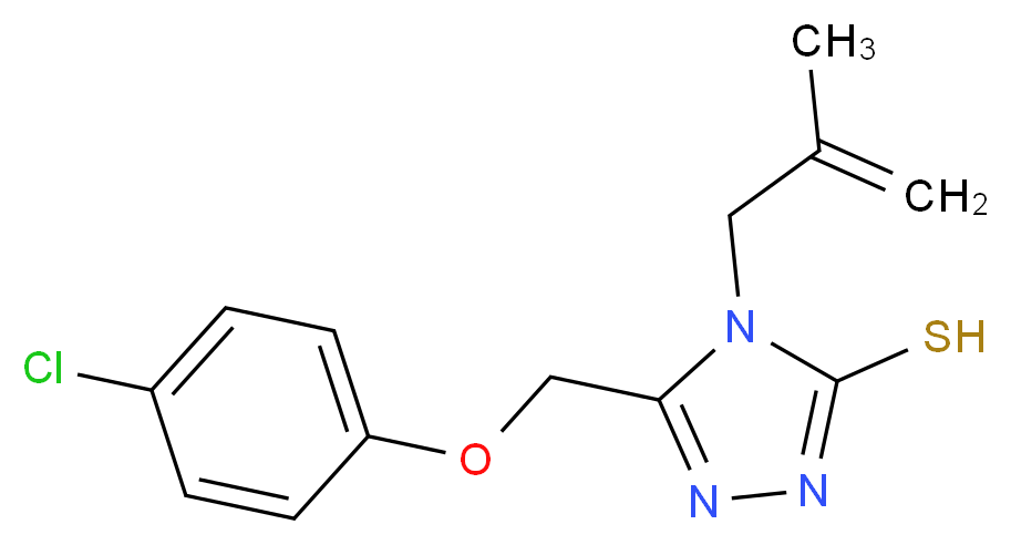 5-(4-chlorophenoxymethyl)-4-(2-methylprop-2-en-1-yl)-4H-1,2,4-triazole-3-thiol_Molecular_structure_CAS_)