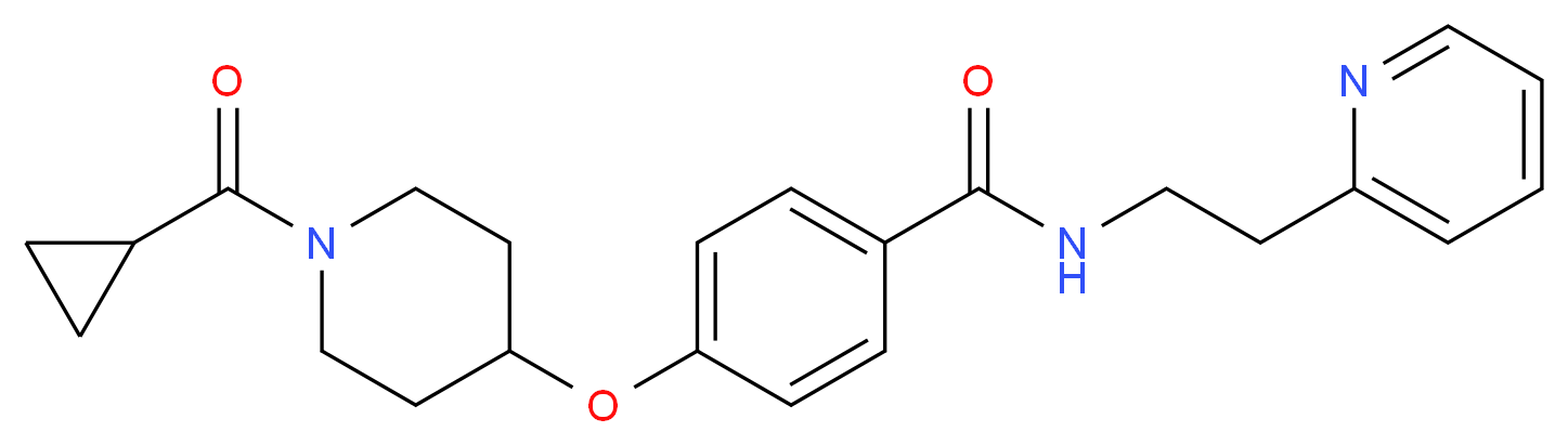 4-{[1-(cyclopropylcarbonyl)-4-piperidinyl]oxy}-N-[2-(2-pyridinyl)ethyl]benzamide_Molecular_structure_CAS_)