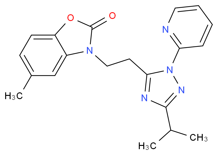 3-[2-(3-isopropyl-1-pyridin-2-yl-1H-1,2,4-triazol-5-yl)ethyl]-5-methyl-1,3-benzoxazol-2(3H)-one_Molecular_structure_CAS_)